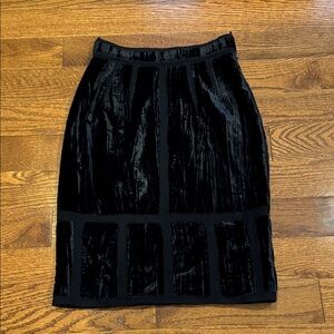 Proenza Schouler Black Velvet Pencil Skirt